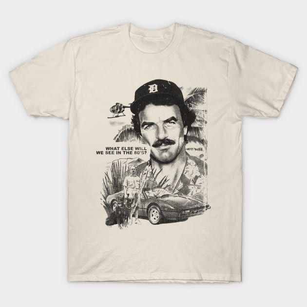 80s Tom Selleck T-Shirt by Freya Fernand3z